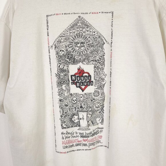 House of Blues Las Vegas Vintage Crew Neck Tee - Picture 7 of 8